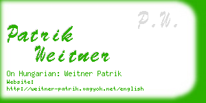 patrik weitner business card